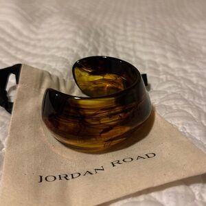 Amber Brown Resin Cuff Bracelet